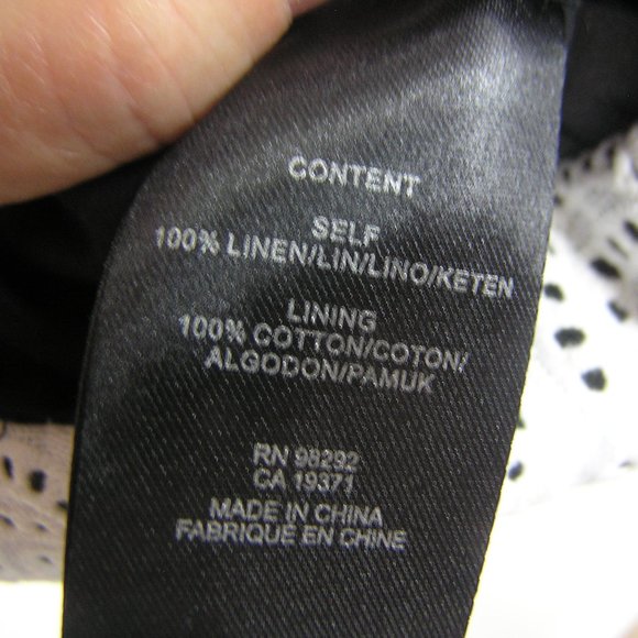 TIBI LINEN EYELET SHIFT DRESS SIZE 4 - Picture 11 of 13